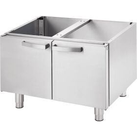 Gas-Griddleplatte, verchromt  als Tischgerät, Serie 700 ND - ½ glatt / ½ gerillt 800x700x250 mm (BxTxH)