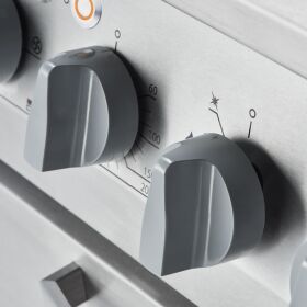 Gasherd Basic 4-Brenner (2x3,5 + 2x5 kW) mit Elektro-Heißluftofen (600x400 mm/GN 1/1), Serie 700 ND