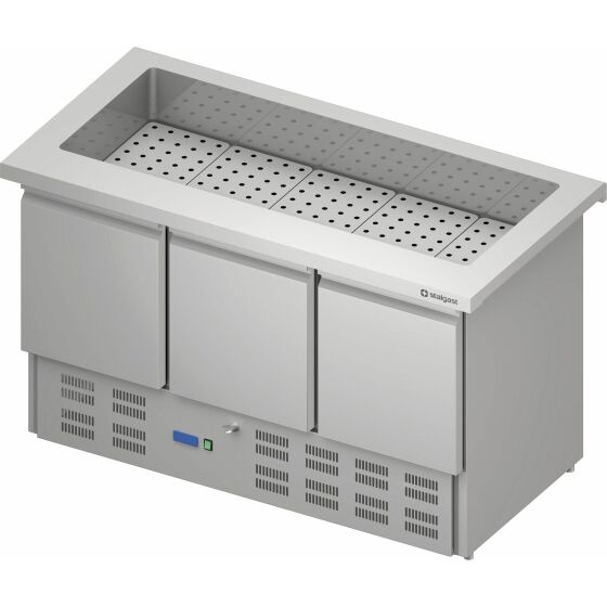 Getränke-Kühltisch "Free Flow", zweitürig 1000x750x880 mm Granitabdeckung "Standard G1"