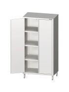 Stalgast Edelstahl Hochschrank mit Flügeltüren, 900x500x2000 mm, verschweißt