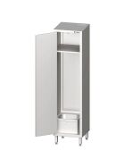 Stalgast Edelstahl Hochschrank mit Spülbecken für Reinigungsutensilien, 500x500x2000 mm, verschweißt