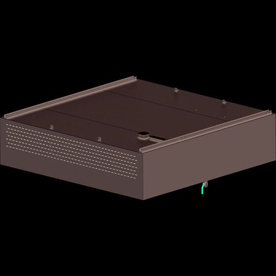 Induktions-Deckenhaube mit Kompensation "Basic Line", Kastenform  3900 mm x 2400 mm mit Flammschutzfilter Typ B
