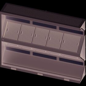 Induktions-Deckenhaube mit Kompensation "Expert Line", Kastenform  4600 mm x 2200 mm mit LC2 Typ A Zyklonen-/Labyrinthfilter
