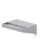 Induktions-Wandhaube mit Kompensation "Basic Line", Kastenform  2500 mm x 1000 mm mit Flammschutzfilter Typ B