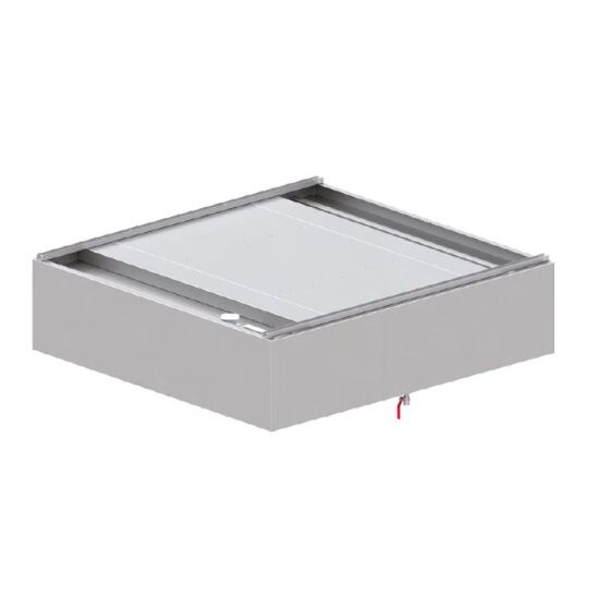 Induktions-Wandhaube "Basic Line", Kastenform  1300 mm x 1400 mm mit Flammschutzfilter Typ B
