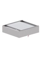 Induktions-Wandhaube "Basic Line", Kastenform  2200 mm x 1400 mm mit Flammschutzfilter Typ B