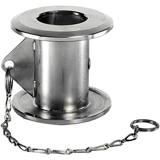 Keg cleaning adapter with chain basket keg