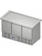 Kühltisch mit Kühlplatte "Free Flow", dreitürig 1465x750x880 mm Granitabdeckung "Standard G1"