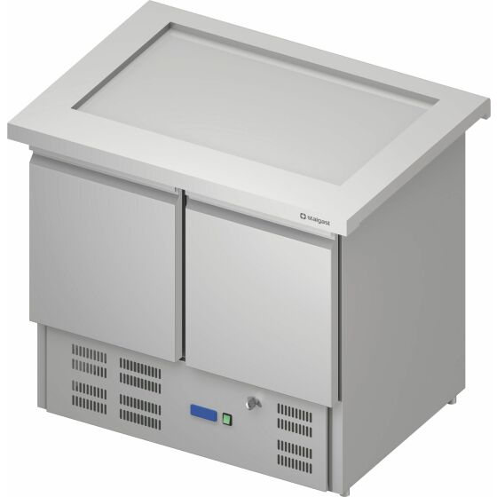 Kühltisch mit Kühlplatte "Free Flow", zweitürig 1000x735x880 mm Granitabdeckung "Standard G1"