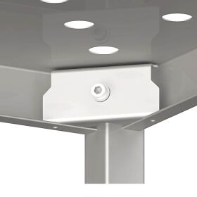 Stalgast Edelstahl Regal mit gelochten Böden, 1300x600x1800 mm, Selbstmontage