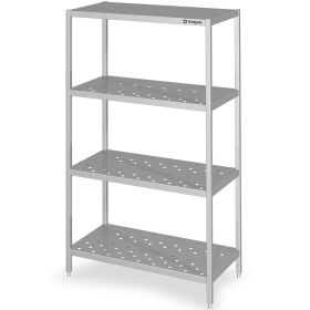 Stalgast Edelstahl Regal mit gelochten Böden,...