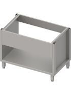 Stalgast Edelstahl Spülenunterschrank Boxversion 2.0, für Beine/Sockelrahmen, mit Beckenblende 900x540x660 mm