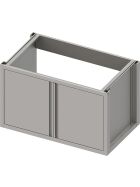 Stalgast Edelstahl Spülenunterschrank Boxversion 2.0, für Beine/Sockelrahmen, mit Flügeltüren 1000x640x660 mm