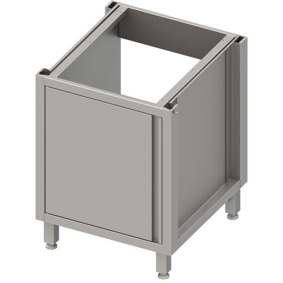 Stalgast Edelstahl Spülenunterschrank Boxversion 2.0, für Beine/Sockelrahmen, mit Flügeltür 600x640x660 mm