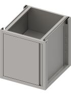 Stalgast Edelstahl Unterschrank Boxversion 2.0, für Beine/Sockelrahmen, mit Flügeltür 600x540x660 mm