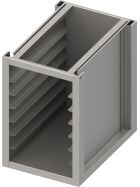 Stalgast Edelstahl Unterschrank Boxversion 2.0, für Beine/Sockelrahmen, mit GN-Register 450x640x660 mm
