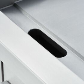 Elektro-Griddleplatte, verchromt als Tischgerät Serie 700 ND - glatt, 400 x 700 x 250 mm (BxTxH)