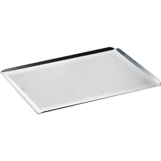 4-Rand-Backblech aus Aluminium, gelocht, 340x240 mm
