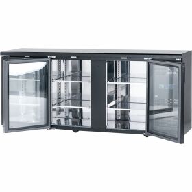 Bar-Kühlschrank mit drei Glastüren, 386 Liter