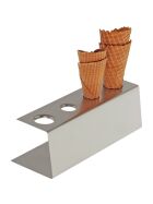 Eiswaffelhalter für vier Waffeln, 9,5 x 27 x 9 cm (BxTxH)