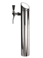Dispensing column model "Tower" with lighting, polished on one side, 80 mm Ø