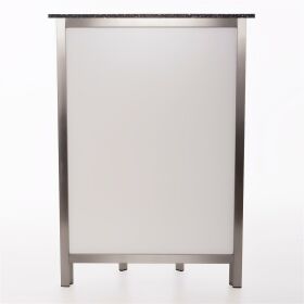Corner piece for GDW folding counter made of stainless steel white Foamlite black