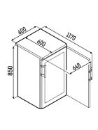 Draft beer refrigerator for 50 liter barrels from Liebherr anthracite