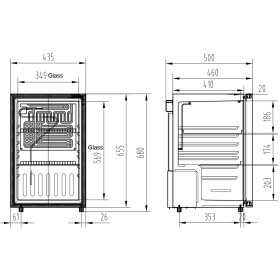 Kühlschrank Counter 68-Black - iarp