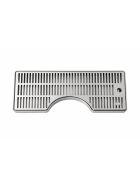 Drip tray with recess for dispensing columns