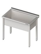 Stalgast Edelstahl Topfspüle mit einem Becken, 800x600x850 mm, 300 mm Beckenhöhe, mit Aufkantung, verschweißt