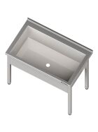 Stalgast Edelstahl Topfspüle mit einem Becken, 800x600x850 mm, 300 mm Beckenhöhe, mit Aufkantung, verschweißt