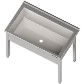 Stalgast Edelstahl Topfspüle mit einem Becken, 900x600x850 mm, 300 mm Beckenhöhe, mit Aufkantung, verschweißt