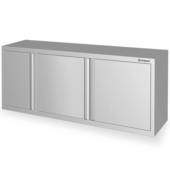 Stalgast Edelstahl Hängeschrank mit Flügeltüren, 1400x400x600 mm, verschweißt