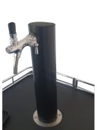 GDW Schanksäule mit Kompensatorschankhahn & Fuß für Bierbar BK160 schwarz B-Ware