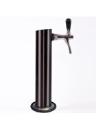 GDW Schanksäule mit Kompensatorschankhahn & Fuß für Bierbar BK160 schwarz B-Ware