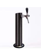 GDW Schanksäule mit Kompensatorschankhahn & Fuß für Bierbar BK160 schwarz B-Ware