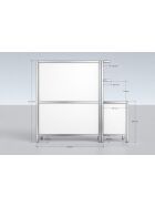 Foldable stainless steel rear buffet, 1.5 m