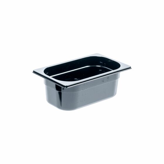 Stalgast Gastronormbehälter Serie Premium, schwarz, Polycarbonat, GN 1/4 (100 mm)