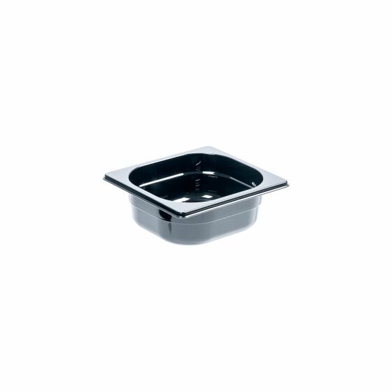 Stalgast Gastronormbehälter Serie Premium, schwarz, Polycarbonat, GN 1/6 (65 mm)