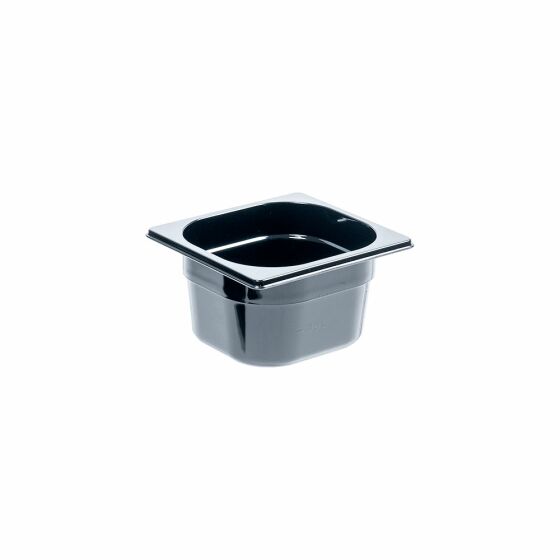 Stalgast Gastronormbehälter Serie Premium, schwarz, Polycarbonat, GN 1/6 (100 mm)