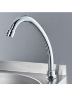 Handwaschbecken mit Kniebedienung, inkl. Armatur, Wandmontage, 400 mm x 400 mm x 225 mm (BxTxH)