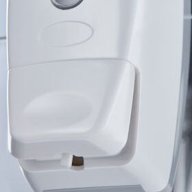 Handwaschbecken zur Wandmontage 400x330x570 mm, mit Kniebedienung inkl. Armatur, Seifenspender und Wandpaneel