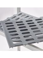 Lagerregal aus Aluminium mit 2 Beinen 859x560x1680 mm (BxTxH)