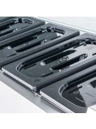 Starline Pizzakühlaufsatz mit Glasabdeckung, 5x GN1/4, 1200x335x440 mm (BxTxH)