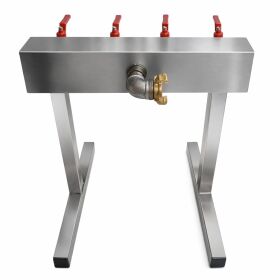 Professional stainless steel water distributor in 4, 6, 8, or 10 versions