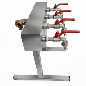 Professional stainless steel water distributor in 4, 6, 8, or 10 versions