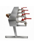 Professional stainless steel water distributor in 4, 6, 8, or 10 versions