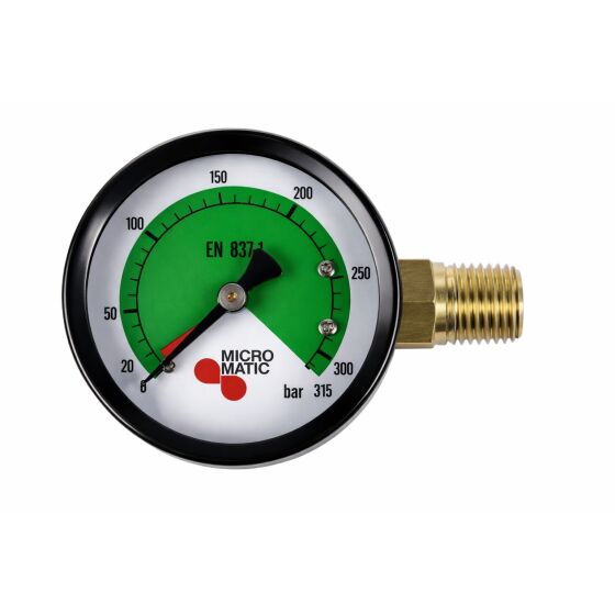 Content pressure gauge for pressure reducers - 250 BAR, 1/4" AG, Ø 50 mm