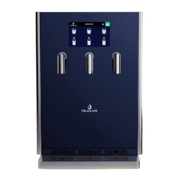 Bluglass 80 from Blupura for 3 types of mineral water