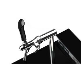 Dry cooler to be embedded in a worktop. Including dispensing column & tap.